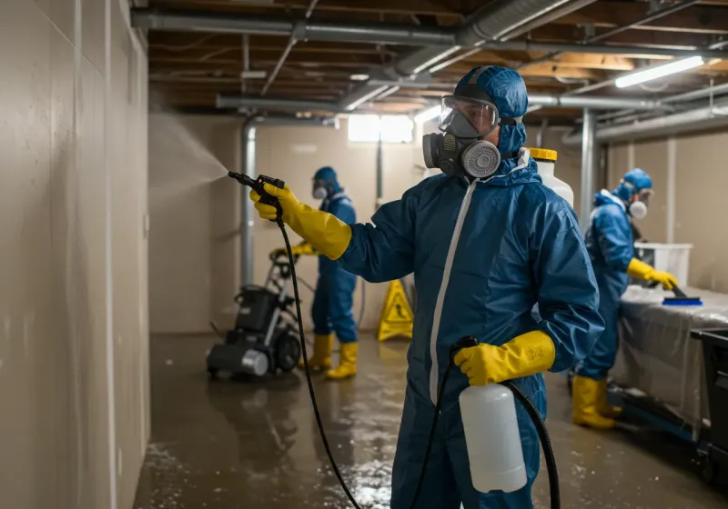 Basement Sanitization and Antimicrobial Treatment process in West University Place, TX